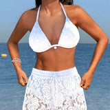 Lana® | Ensemble bikini en dentelle uni élégant