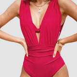 Maillot de bain gainant de luxe avec décolleté en V profond