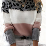 Clara™ | Pull en Maille Léopard Chic