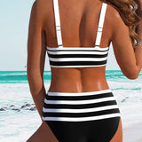 Lula® | Bikini rayé taille haute