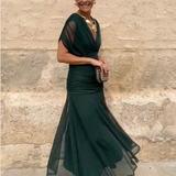 Louise™  | Robe Maxi de Fête Élégante à Col V