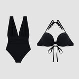 Maillot de bain gainant de luxe avec décolleté en V profond