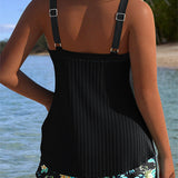 Lana® | Tankini rayée avec short de plage deux pièces