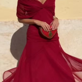Louise™  | Robe Maxi de Fête Élégante à Col V