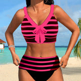 Lula® | Bikini rayé taille haute