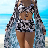 Luna® – Ensemble bikini 3 pièces avec imprimé