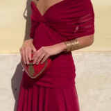 Louise™  | Robe Maxi de Fête Élégante à Col V