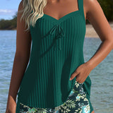 Lana® | Tankini rayée avec short de plage deux pièces