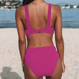 Hilde – Maillot de bain uni taille haute