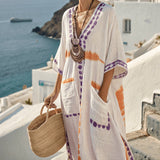 Robe Caftan "Cléopâtre" – Violet & Épice