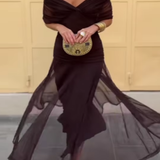 Louise™  | Robe Maxi de Fête Élégante à Col V