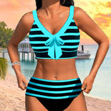 Lula® | Bikini rayé taille haute