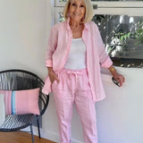 Martina - Ensemble Chemise et Pantalon en Lin et Coton