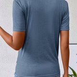 Lianna™ - T-shirt à col en V avec ourlet twisté