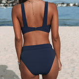 Hilde – Maillot de bain uni taille haute