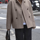 Élodie™ | Veste Tendance à Double Boutonnage