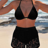 Lana® | Ensemble bikini en dentelle uni élégant