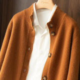 Margaux™ | Cardigan Classique à Boutons camel