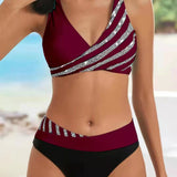 Mona – Bikini imprimée aux teintes chaudes