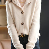 Margaux™ | Cardigan Classique à Boutons camel