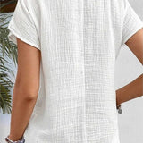 Anthousa™ | Top Avec col et Boutons