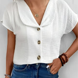 Anthousa™ | Top Avec col et Boutons