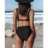 Hilde – Maillot de bain uni taille haute