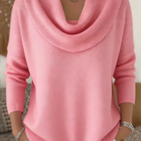 Talia | Pull chaud à col drapé
