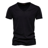 Juleas™ | Tee-shirt Uni Col V en Coton