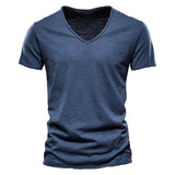 Juleas™ | Tee-shirt Uni Col V en Coton