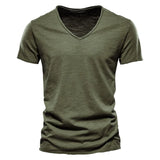 Juleas™ | Tee-shirt Uni Col V en Coton