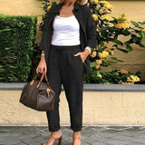 Martina - Ensemble Chemise et Pantalon en Lin et Coton