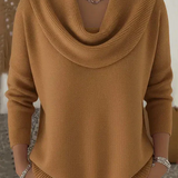 Talia | Pull chaud à col drapé