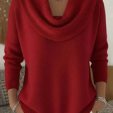 Talia | Pull chaud à col drapé