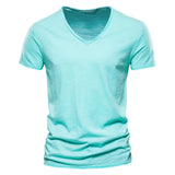 Juleas™ | Tee-shirt Uni Col V en Coton