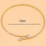 Collier Ras-du-Cou Cœur en Cristal