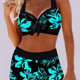 Sherrie – Maillot de bain taille haute à imprimé floral