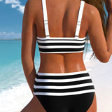 Lula® | Bikini rayé taille haute