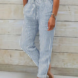 Faye™ | Pantalon rayé léger
