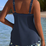 Lana® | Tankini rayée avec short de plage deux pièces