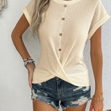 Camille™ | T-shirt Moderne à Boutons