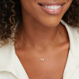 Collier Feuille en Cristal
