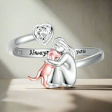 Anne™ – Bague avec Icône Animaux (Rose)